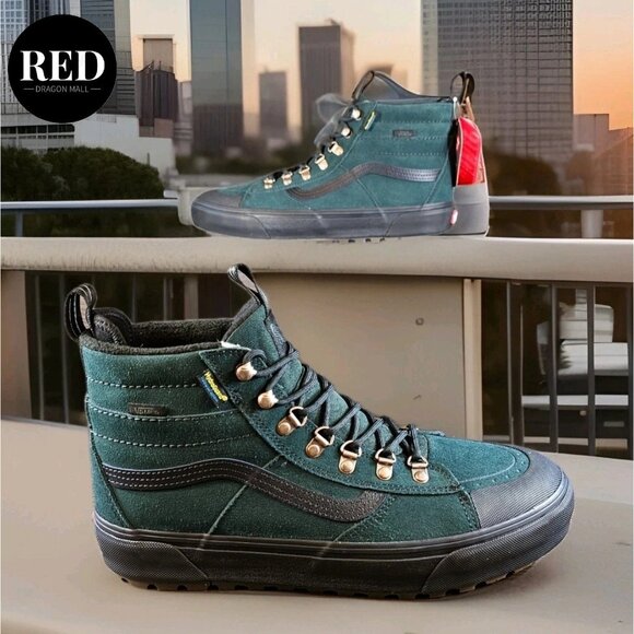 Vans Sk8 Hi MTE Scareb Green Waterproof cold weather insulated - Men's Size 10.5 - Picture 1 of 14